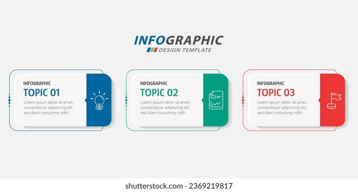 Timeline Creator infographic template. 3 Step timeline journey, calendar Flat simple infographics design template. presentation graph. Business concept with 3 options, vector illustration.