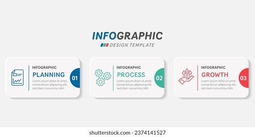 Timeline Creator infographic template. 3 Step timeline journey, calendar Flat simple infographics design template. presentation graph. Business concept with 3 options, vector illustration.