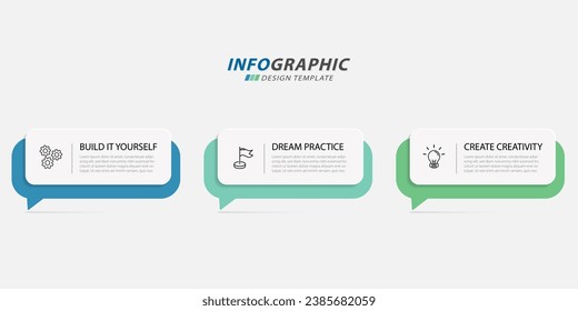 Timeline Creator infographic template. 3 Step timeline journey, calendar Flat simple infographics design template. presentation graph. Business concept with 3 options, vector illustration.
