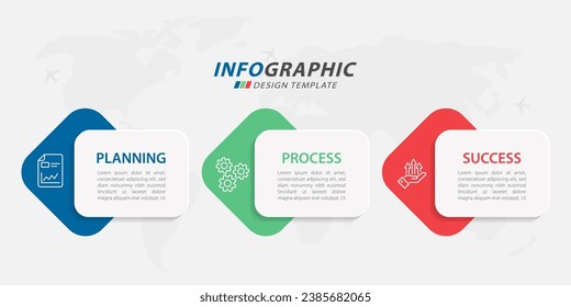 Timeline Creator infographic template. 3 Step timeline journey, calendar Flat simple infographics design template. presentation graph. Business concept with 3 options, vector illustration.