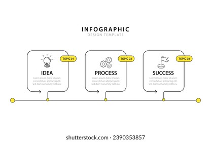 Timeline Creator infographic template. 3 Step timeline journey, calendar Flat simple infographics design template. presentation graph. Business concept with 3 options, vector illustration.