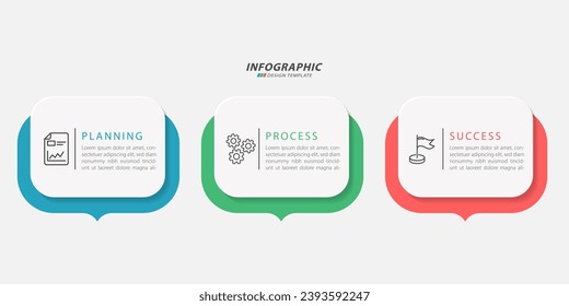 Timeline Creator infographic template. 3 Step timeline journey, calendar Flat simple infographics design template. presentation graph. Business concept with 3 options, vector illustration.