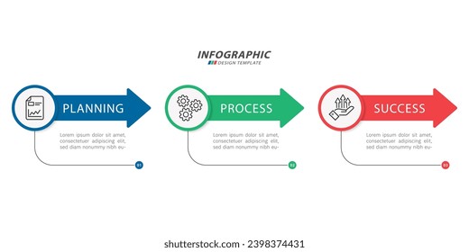 Timeline Creator infographic template. 3 Step timeline journey, calendar Flat simple infographics design template. presentation graph. Business concept with 3 options, vector illustration.