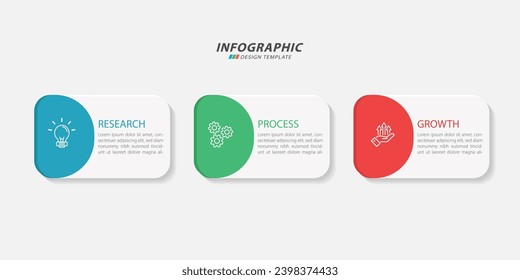 Timeline Creator infographic template. 3 Step timeline journey, calendar Flat simple infographics design template. presentation graph. Business concept with 3 options, vector illustration.