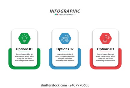 Timeline Creator infographic template. 3 Step timeline journey, calendar Flat simple infographics design template. presentation graph. Business concept with 3 options, vector illustration.