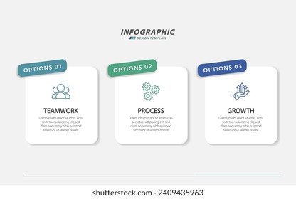 Timeline Creator infographic template. 3 Step timeline journey, calendar Flat simple infographics design template. presentation graph. Business concept with 3 options, vector illustration.