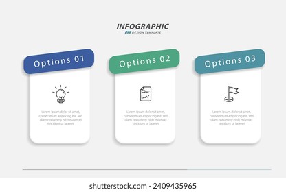 Timeline Creator infographic template. 3 Step timeline journey, calendar Flat simple infographics design template. presentation graph. Business concept with 3 options, vector illustration.