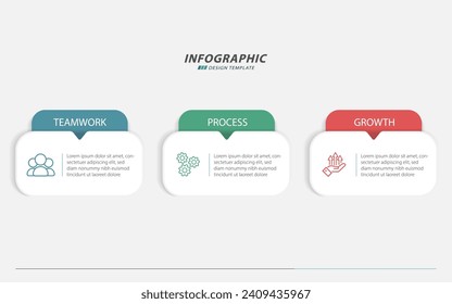 Timeline Creator infographic template. 3 Step timeline journey, calendar Flat simple infographics design template. presentation graph. Business concept with 3 options, vector illustration.