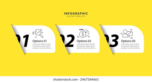 Timeline Creator infographic template. 3 Step timeline journey, calendar Flat simple infographics design template. presentation graph. Business concept with 3 options, vector illustration.