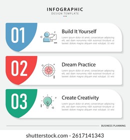 Timeline Creator infographic template. 3 Step timeline journey, calendar Flat simple infographics design template. presentation graph. Business concept with 3 options, vector illustration.