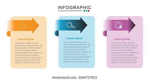 Timeline Creator infographic template. 3 Step timeline journey, simple infographics design template. presentation graph. Business concept with 5 options,  vector illustration.