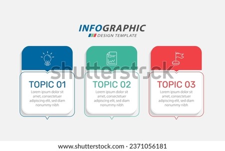 Timeline Creator infographic template. 3 Step timeline journey, calendar Flat simple infographics design template. presentation graph. Business concept with 3 options, vector illustration.