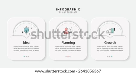 Timeline Creator infographic template. 3 Step timeline journey, calendar Flat simple infographics design template. presentation graph. Business concept with 3 options, vector illustration.
