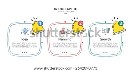 Timeline Creator infographic template. 3 Step timeline journey, calendar Flat simple infographics design template. presentation graph. Business concept with 3 options, vector illustration
