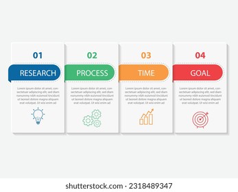 Timeline Creator infographic template. 4 Step timeline journey, calendar Flat simple infographics design template. presentation graph. Business concept with 4 options, vector illustration.