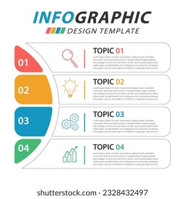 Timeline Creator infographic template. 4 Step timeline journey, calendar Flat simple infographics design template. presentation graph. Business concept with 4 options, vector illustration.