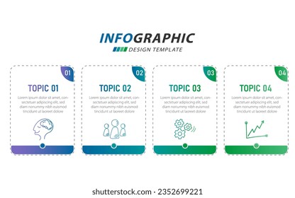 Timeline Creator infographic template. 4 Step timeline journey, calendar Flat simple infographics design template. presentation graph. Business concept with 4 options, vector illustration.