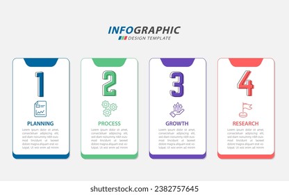 Timeline Creator infographic template. 4 Step timeline journey, calendar Flat simple infographics design template. presentation graph. Business concept with 4 options, vector illustration.