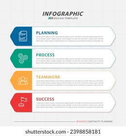 Plantilla de infografía de Creador de línea de tiempo. Viaje de línea de tiempo de 4 pasos, calendario Plano sencillo de diseño de infografías. gráfico de presentación. Concepto de negocio con 4 opciones, ilustración vectorial.