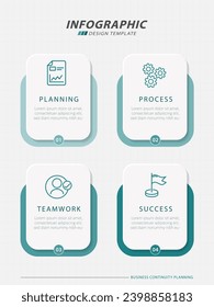 Timeline Creator infographic template. 4 Step timeline journey, calendar Flat simple infographics design template. presentation graph. Business concept with 4 options, vector illustration.