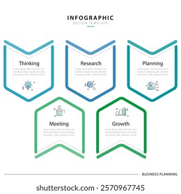 Timeline Creator infographic template. 5 Step timeline journey, calendar Flat simple infographics design template. presentation graph. Business concept with 5 options, gantt vector illustration.