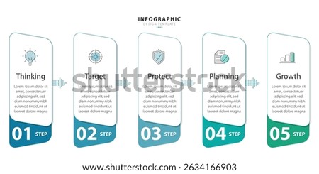 Timeline Creator infographic template. 5 Step timeline journey, calendar Flat simple infographics design template. presentation graph. Business concept with 5 options, vector illustration.