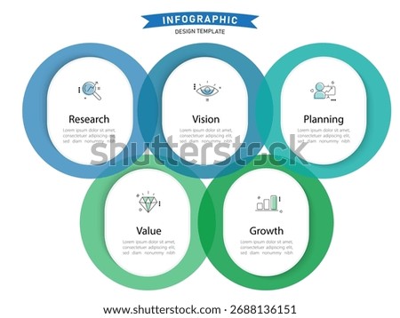 Timeline Creator infographic template. 5 Step timeline journey, calendar Flat simple infographics design template. presentation graph. Business concept with 5 options, gantt vector illustration.