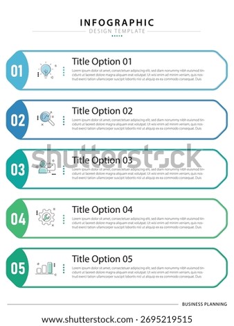 Timeline Creator infographic template. 5 Step timeline journey, calendar Flat simple infographics design template. presentation graph. Business concept with 5 options, gantt vector illustration.