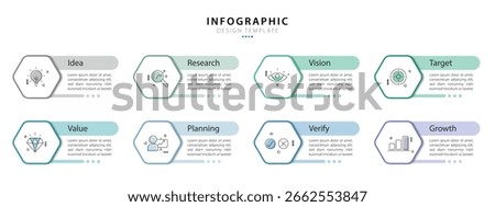 Timeline Creator infographic template. 8 Step timeline journey, calendar Flat simple infographics design template. presentation graph. Business concept with 8 options, gantt vector illustration.