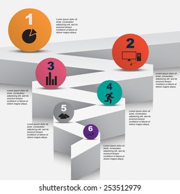 timeline data infographics business vector illustration template