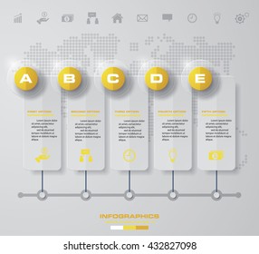 timeline description. 5 steps timeline infographic for business design