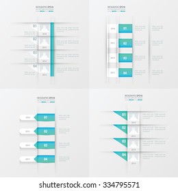 timeline design 4 item   blue gradient color