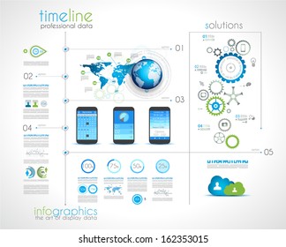 Timeline Design With Infographics Desing Elements