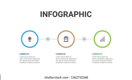 Timeline design with number 3 step or option.Business concept.Vector illustration.