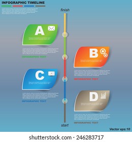 Timeline design with rings on the grey background. Eps 10 vector file. 