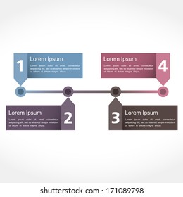 Timeline design template with numbers, vector eps10 illustration