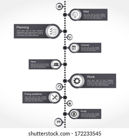 Timeline design template, vector eps10 illustration