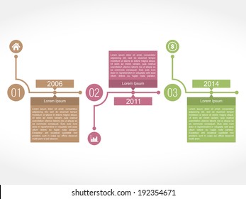 Timeline design template, vector eps10 illustration