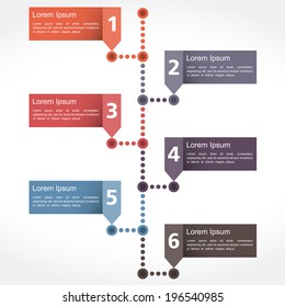 Timeline design template, vector eps10 illustration