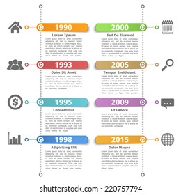 Timeline design template, vector eps10 illustration
