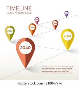 Timeline design template. Vector Illustration.