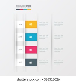 timeline design design   yellow, blue, pink color