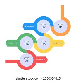 Icono de diagrama de línea de tiempo en diseño plano