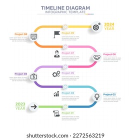 timeline diagram infographic steps template background 