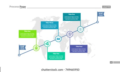 Timeline with Fiver Elements Template
