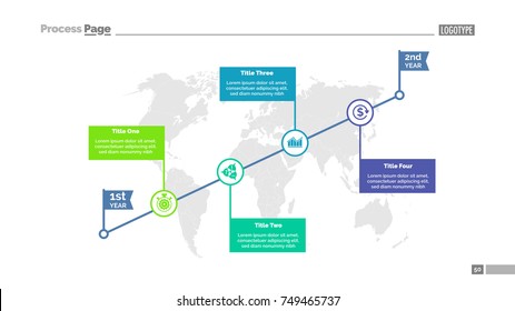 Timeline with Four Elements Template