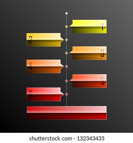 Timeline graphic in eps10 format. Transparencies used in screen and multiply modes.