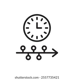 Timeline icon Black and white logo