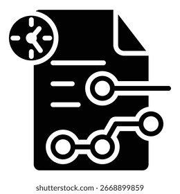 Vector de ilustración de línea de tiempo en negrita