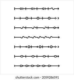 Timeline Icon, Chronological Order Graphical Display Of Events Vector Art Illustration